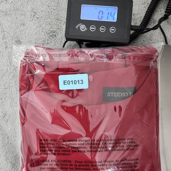 Vintage 90s Studio I Dress Size 10 Red Sleeveless Maxi Shift Back Slit Formal - Picture 8 of 8